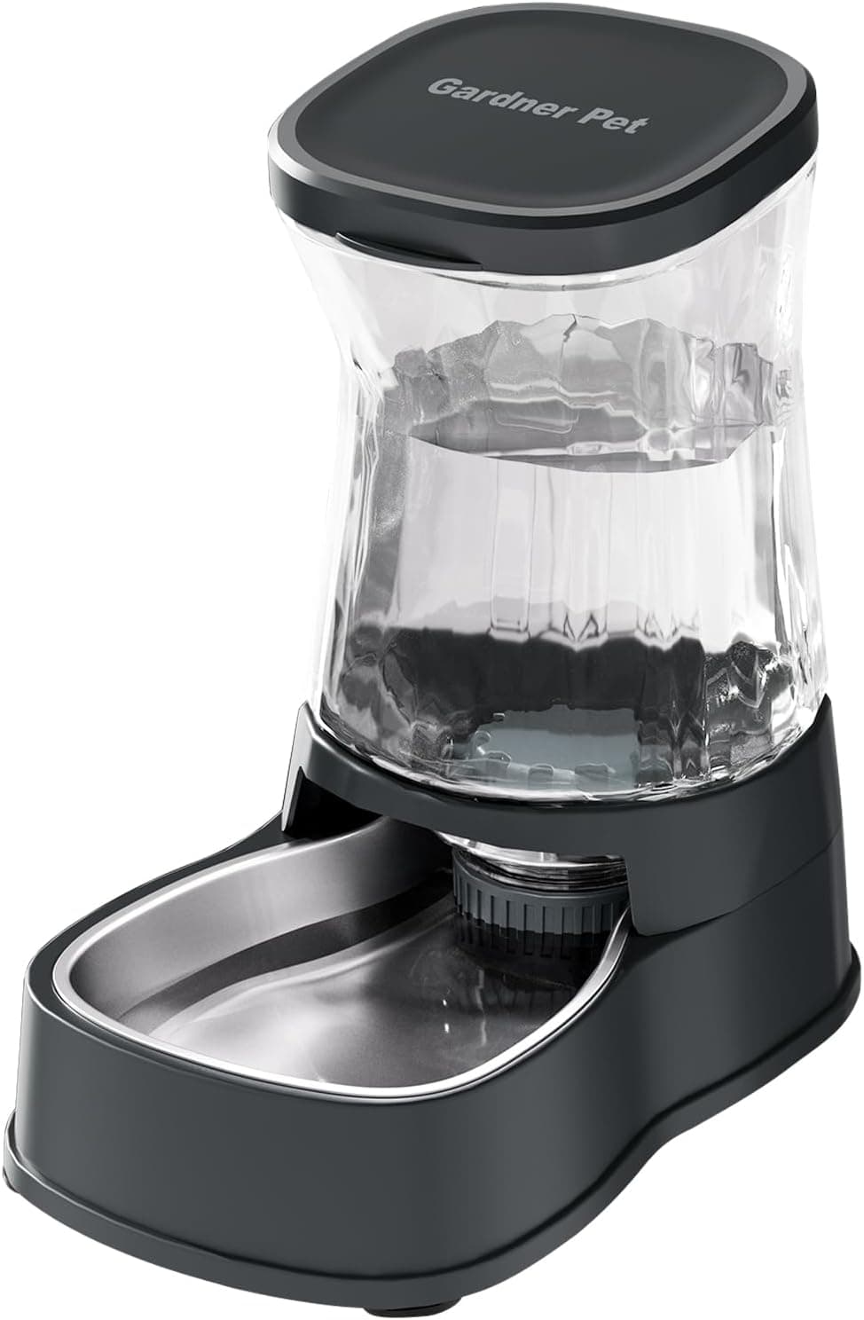 Gardner Pet Automatic Gravity Water Dispenser, Stainless Steel, 3.85L, Grey